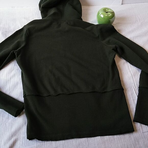 BCBG Y2K  Women Olive Green Bling green hooded jacket sz L - Picture 7 of 8